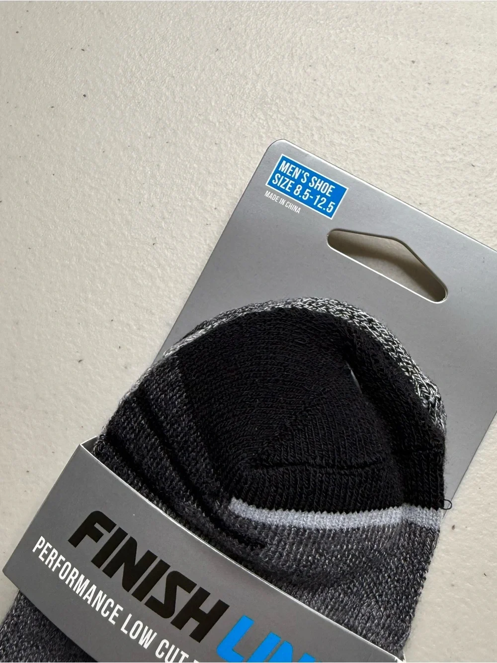 Finish Line Men's Gray, Black & White Performance Low-Cut Sock 3-Pack
